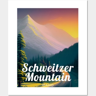 Schweitzer Mountain Idaho Ski Posters and Art